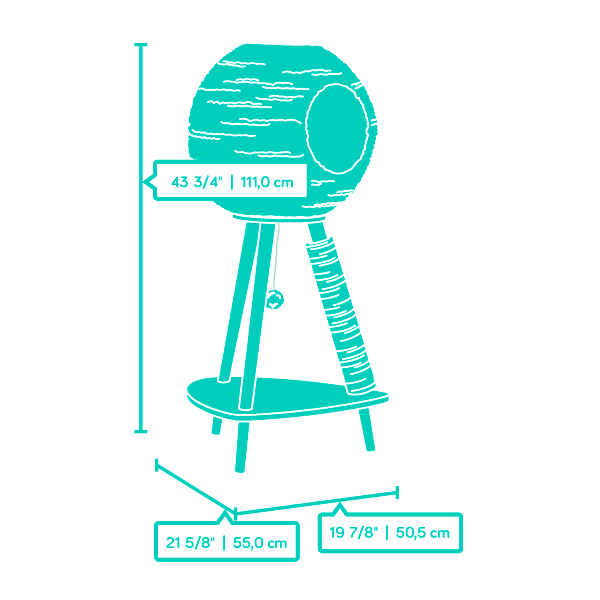 Sauder natural sales sphere cat tower