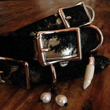 American Cowhide Acid dyed neutrals Blk/gold, embellished stack