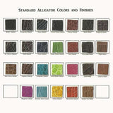 American Alligator Collor Chart