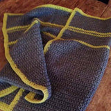 Dogquette Blanket DO1010 Grey/Mustard 32"x42"