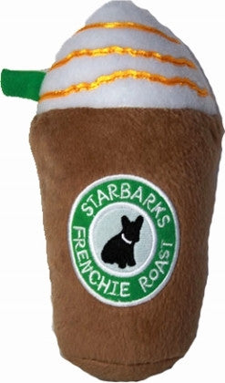 Starbarks Frenchie Roast Plush Squeaker Toy