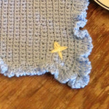 Teacups&Toys T&T200  Baby Blue ruffled border/ Pale Yellow star detail