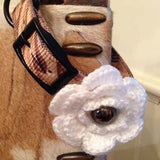 Dogwood Blossom shown in White on an Urban Camo Dog Collar